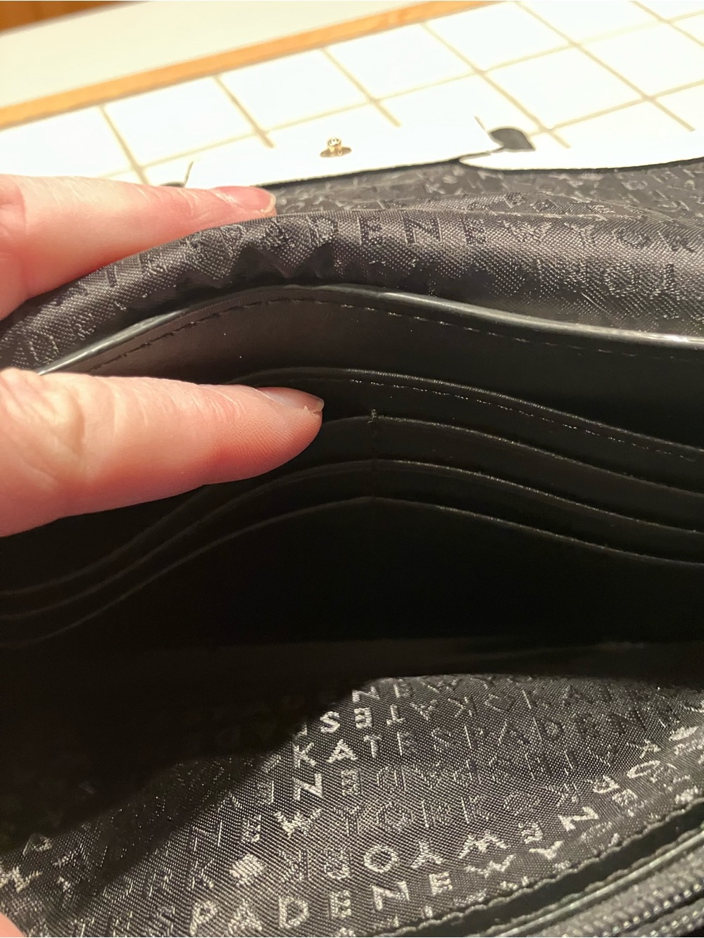 kate spade Black and White Leather Top-Handle Satchel with Matching Wallet - Picture 7 of 8